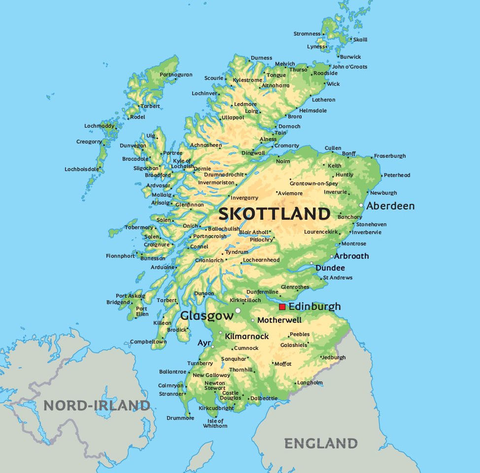 kart over edinburgh Kart Skottland: Se bl.a. beliggenheten for Glasgow