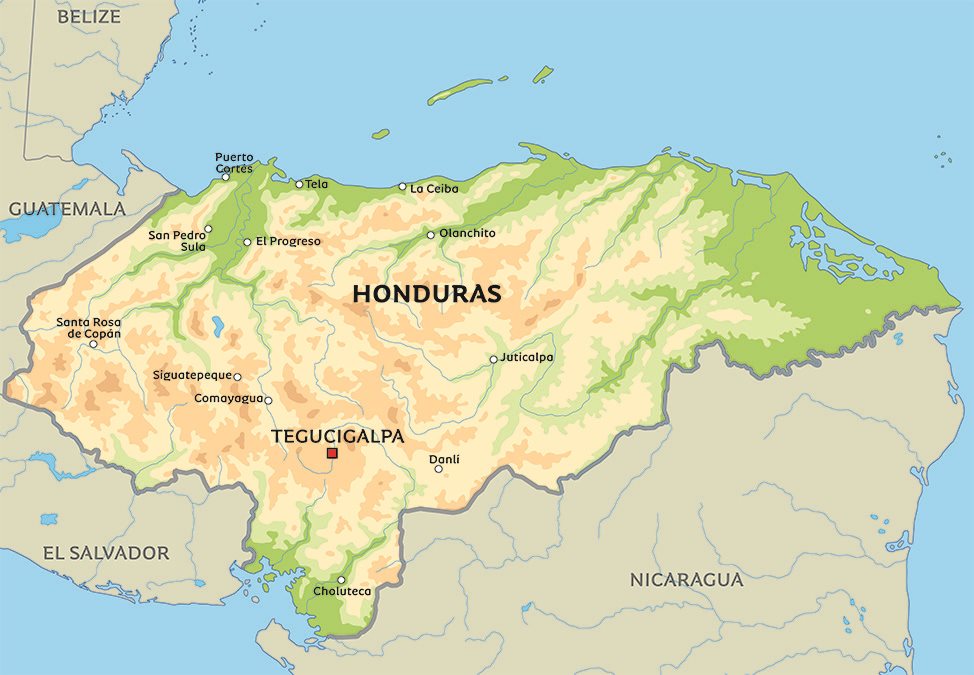 Bilderesultater for honduras kart