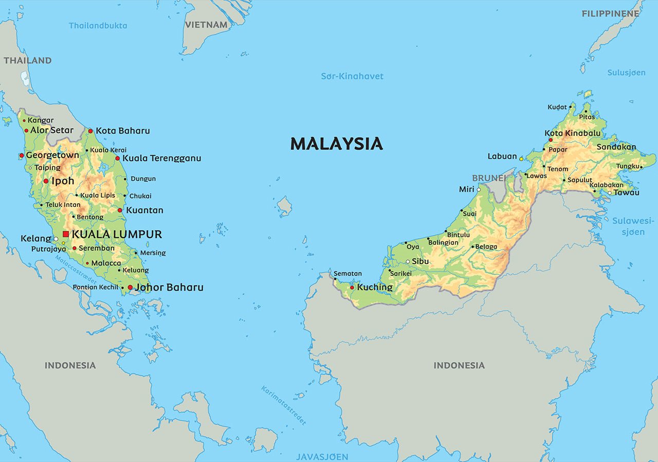 kart over malaysia Kart Malaysia Se Bla Beliggenhet For Kuala Lumpur kart over malaysia